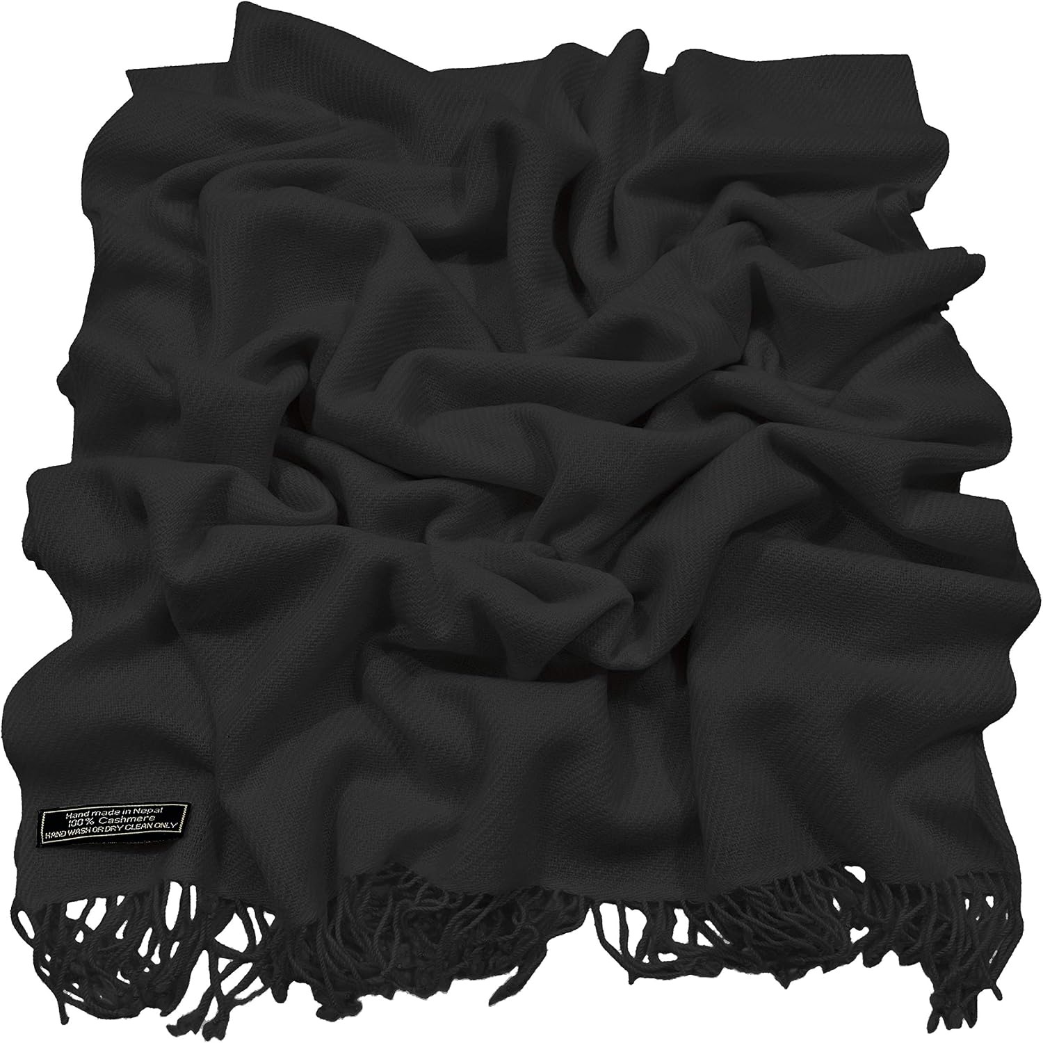 Two Ply Cashmere Shawl, Handmade in Nepal, 188 x 70 cm