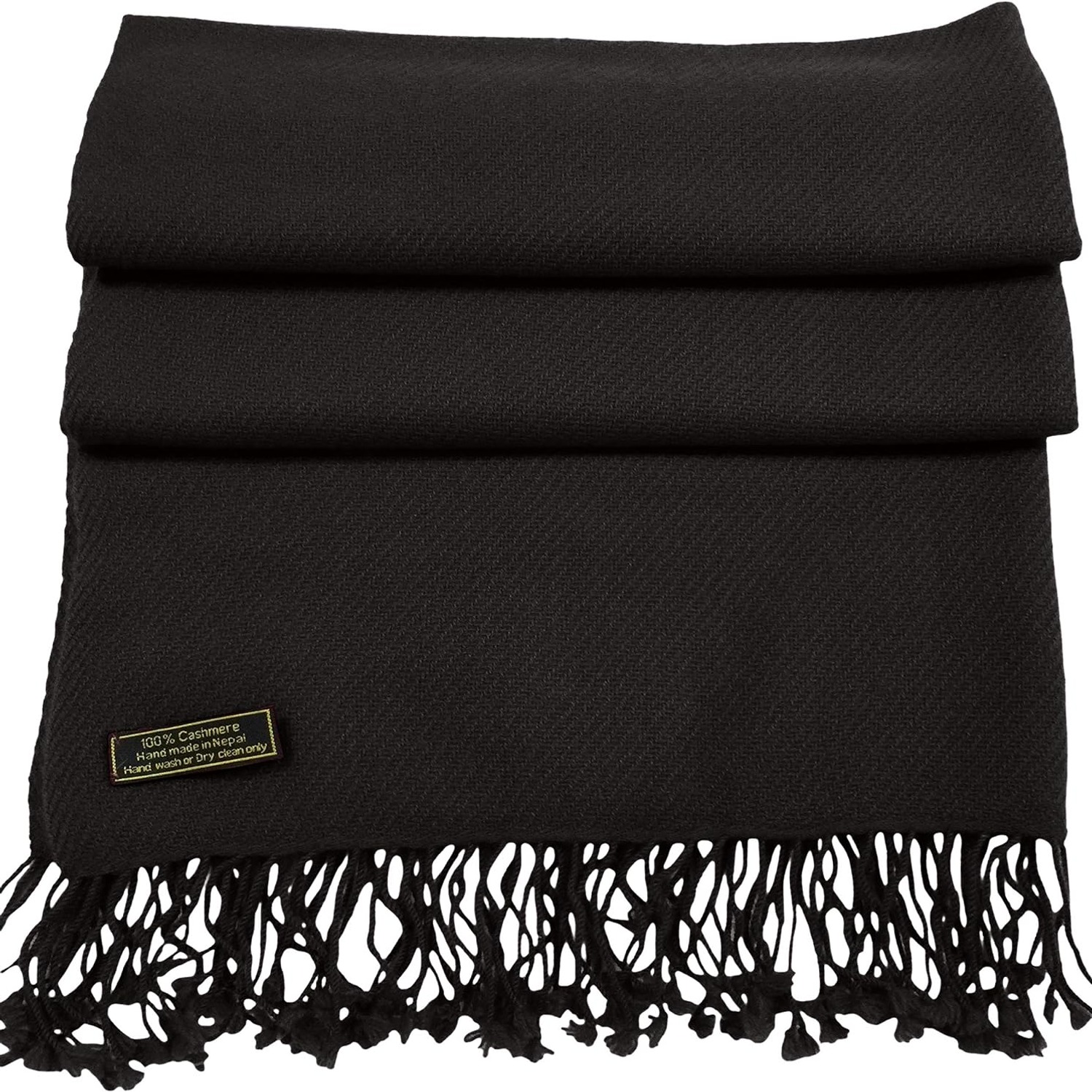 Two Ply Cashmere Shawl, Handmade in Nepal, 188 x 70 cm