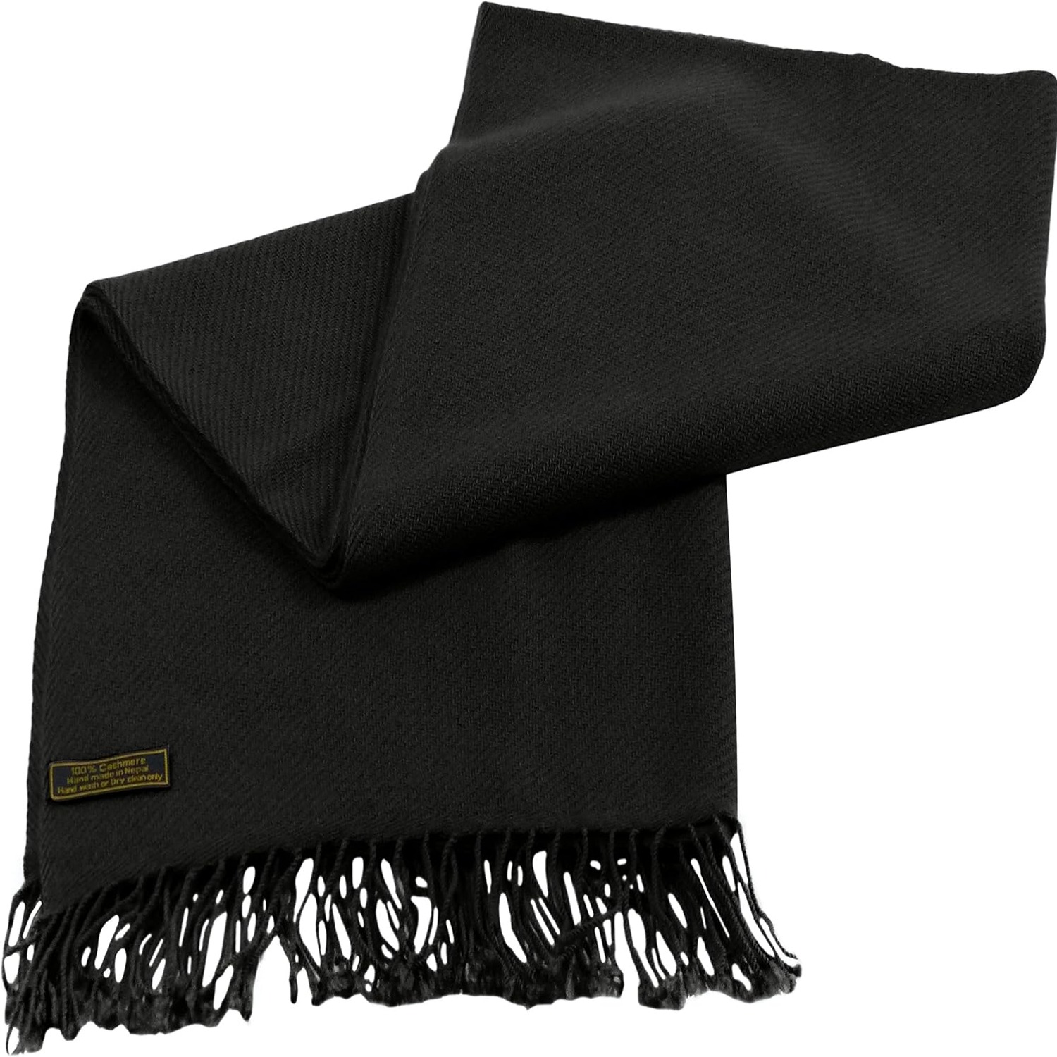 Two Ply Cashmere Shawl, Handmade in Nepal, 188 x 70 cm: image 8