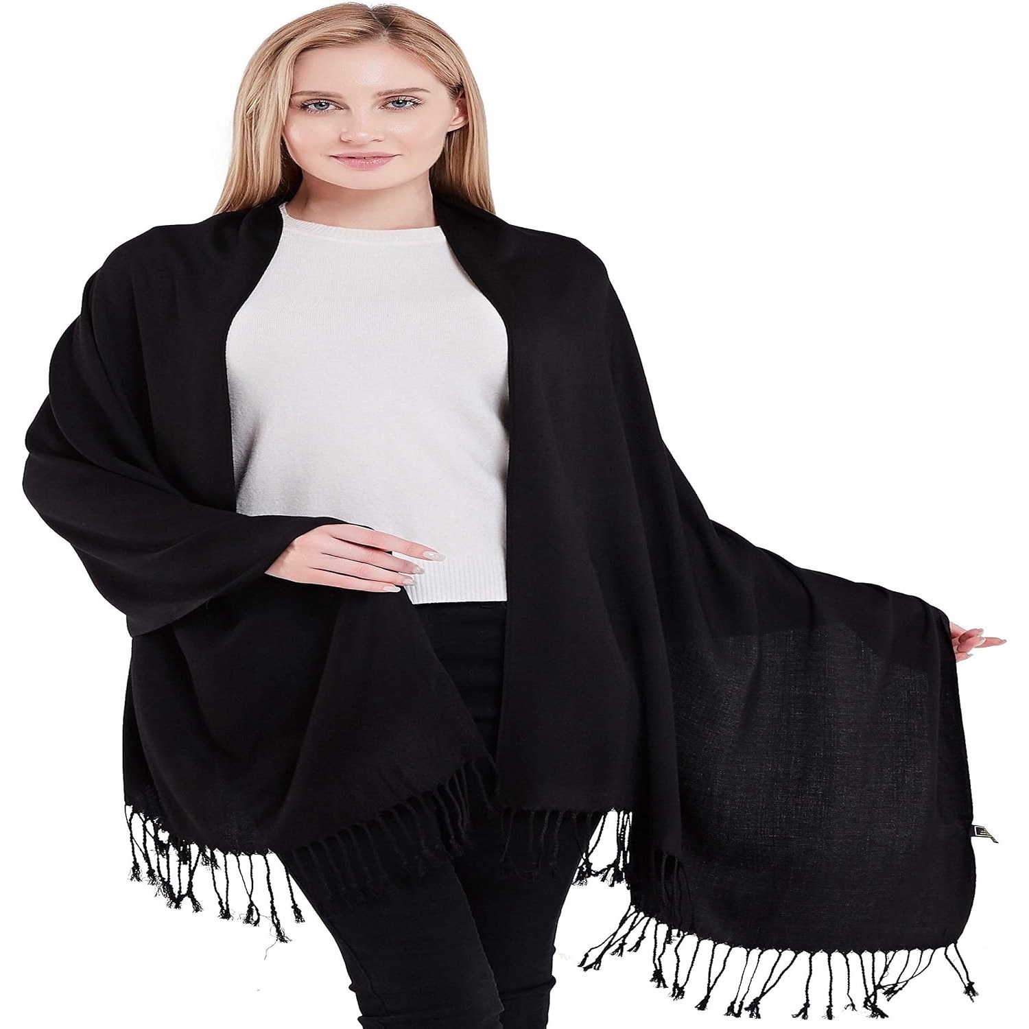 Two Ply Cashmere Shawl, Handmade in Nepal, 188 x 70 cm