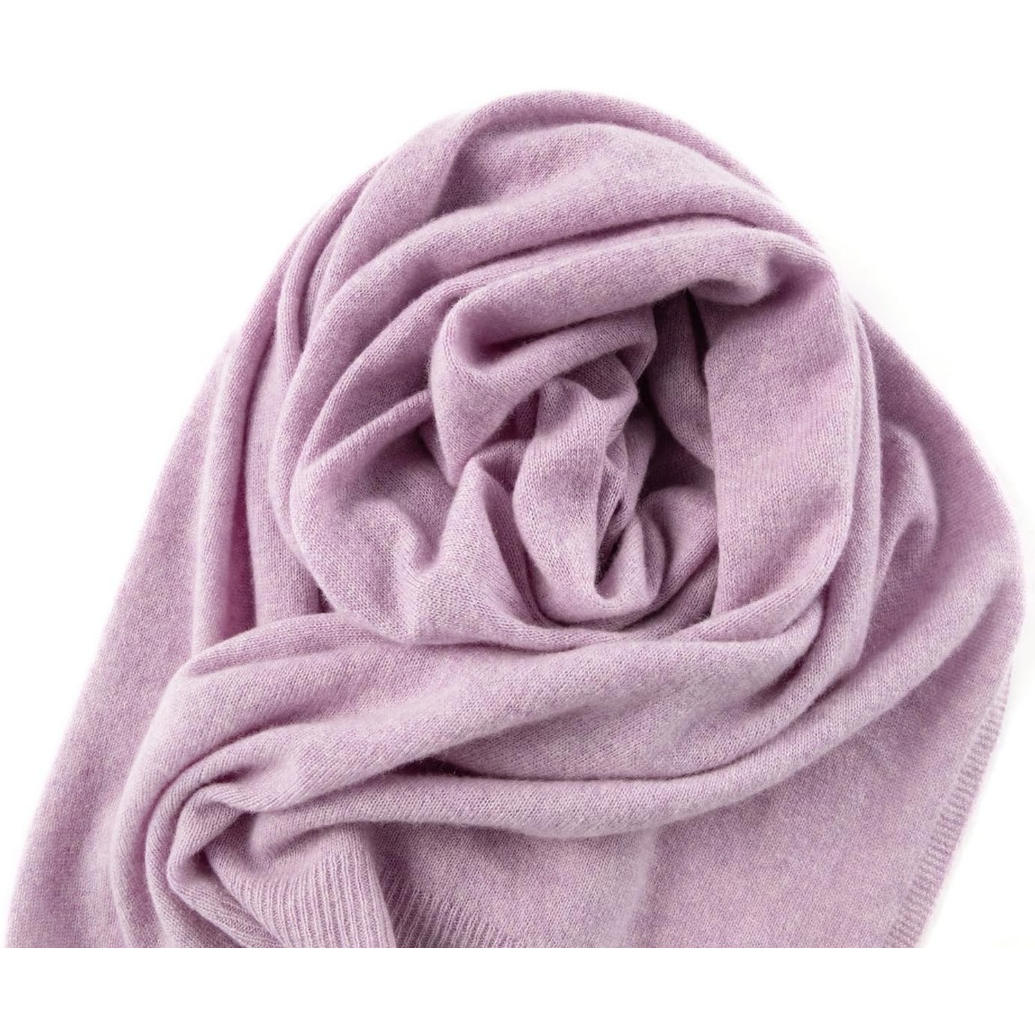 Knitted Cashmere Pashmina Scarf in Lavender: image 6