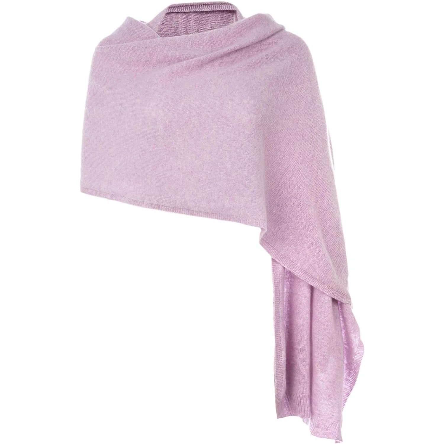 Knitted Cashmere Pashmina Scarf in Lavender