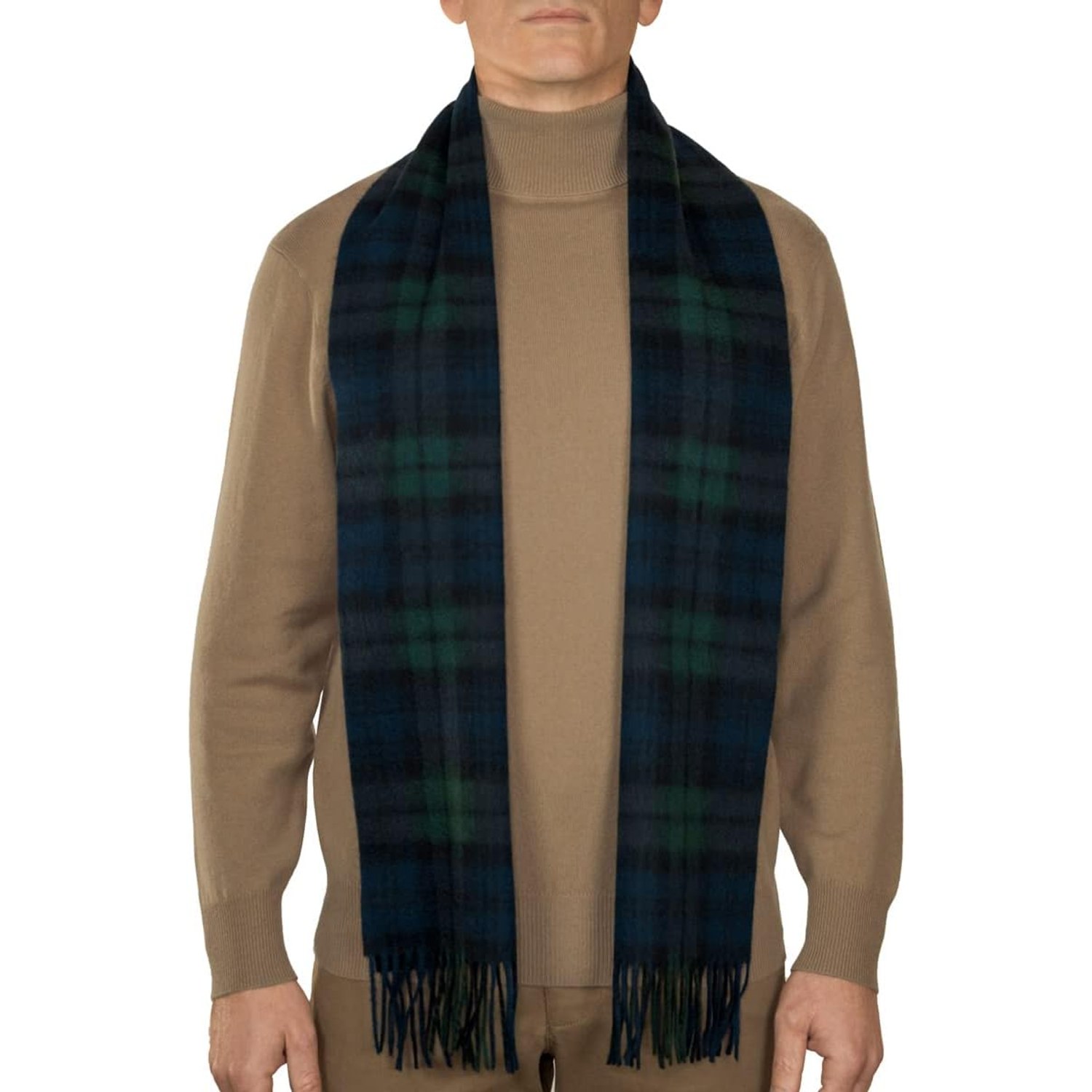 Lambswool Tartan Scarf in Black Watch: image 2