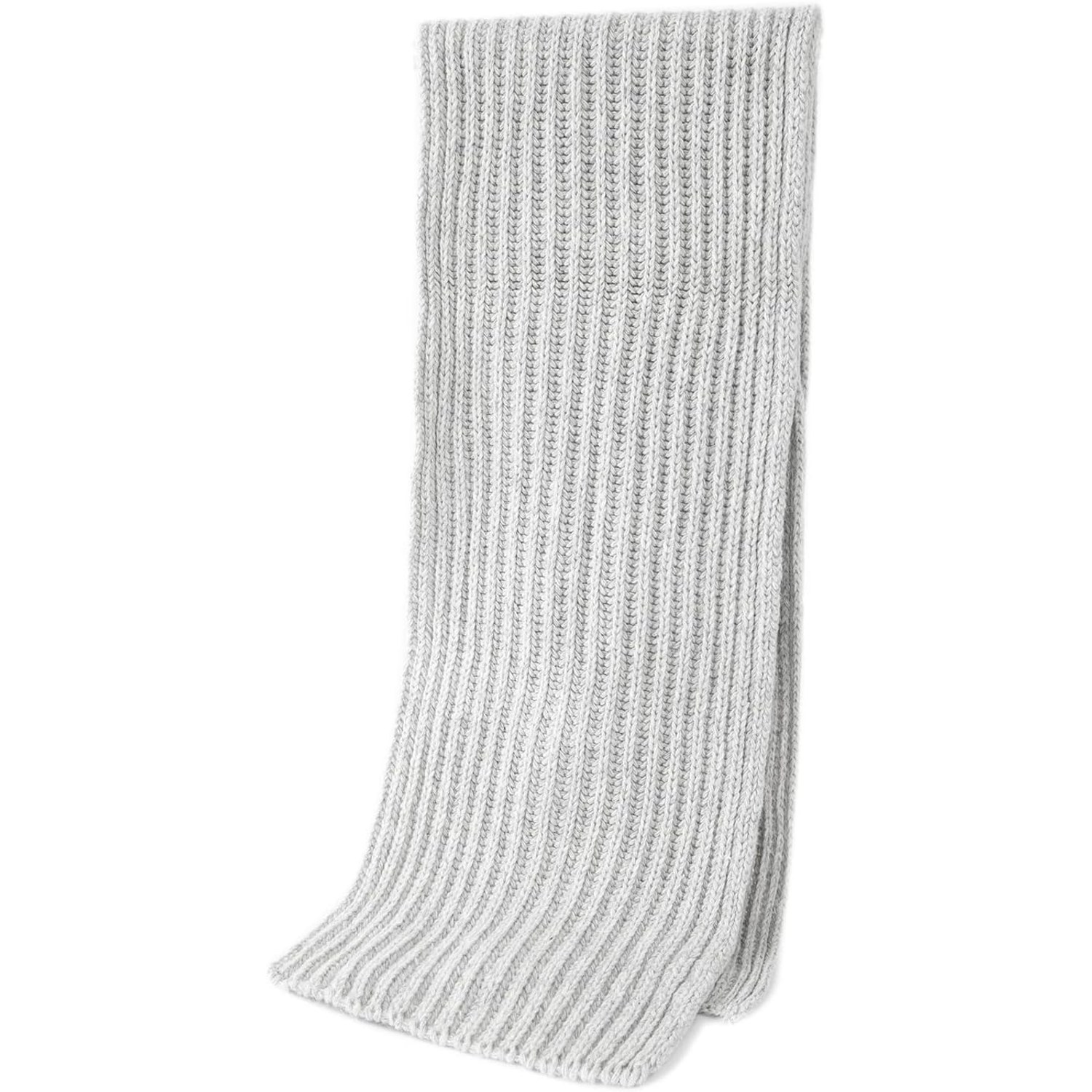 Merino Blend Ribbed Knit Beanie and Scarf Set