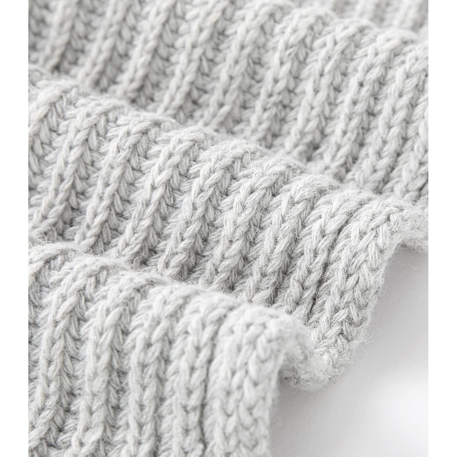 Merino Blend Ribbed Knit Beanie and Scarf Set