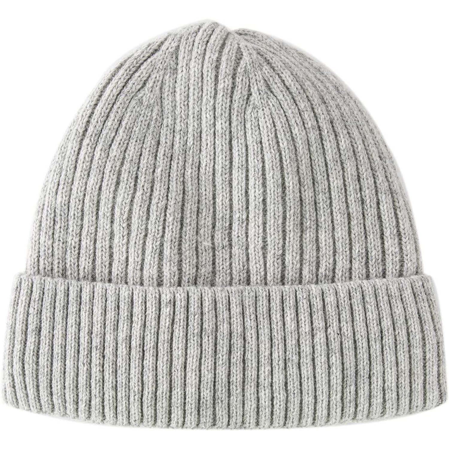 Merino Blend Ribbed Knit Beanie and Scarf Set
