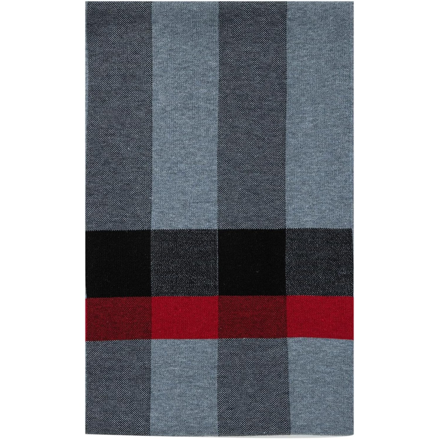 Merino Wool Tartan Scarf for Men with Gift Box