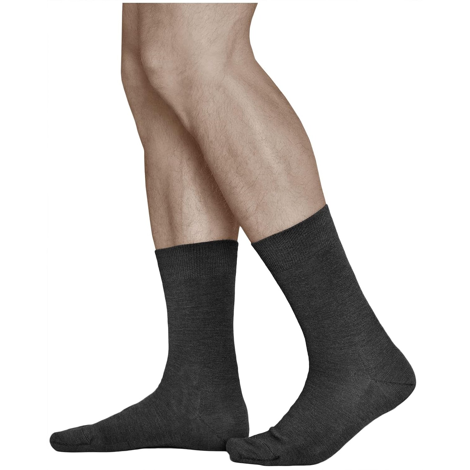 Merino Wool Socks for Men, 3 Pairs, Black, EU 47-50