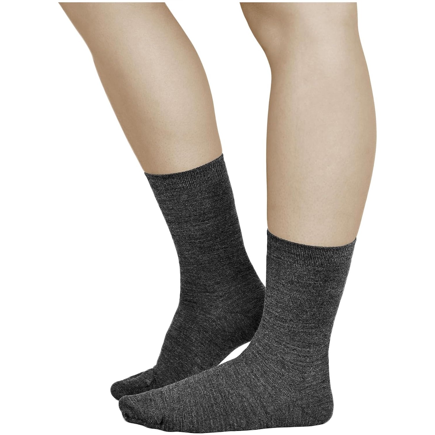 Merino Wool Socks for Women, 3 Pairs, Grey, EU 39-42