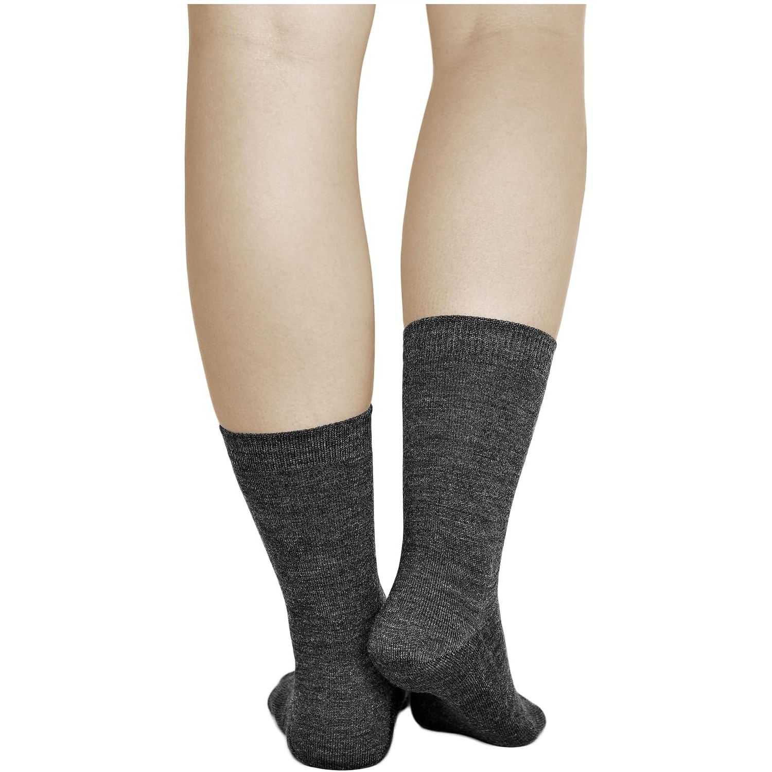 Merino Wool Socks for Women, 3 Pairs, Grey, EU 39-42: image 2