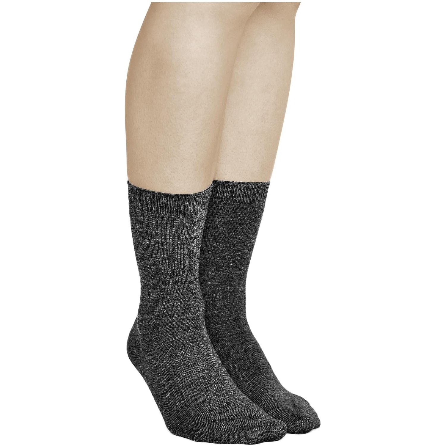 Merino Wool Socks for Women, 3 Pairs, Grey, EU 39-42: image 6
