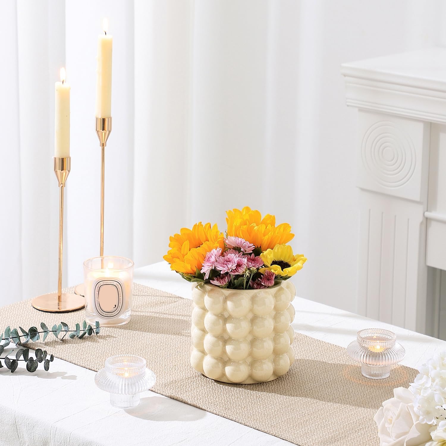 Beige Bubble Ceramic Vase (Medium): image 2