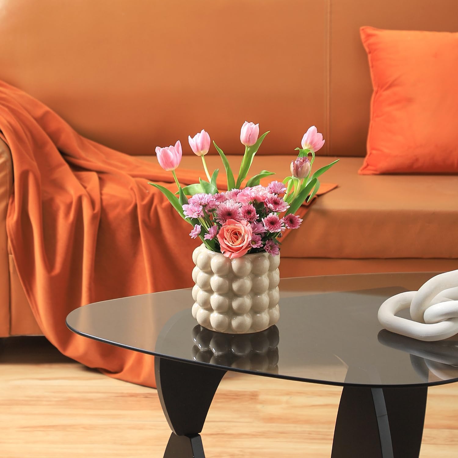 Beige Bubble Ceramic Vase (Medium): image 8