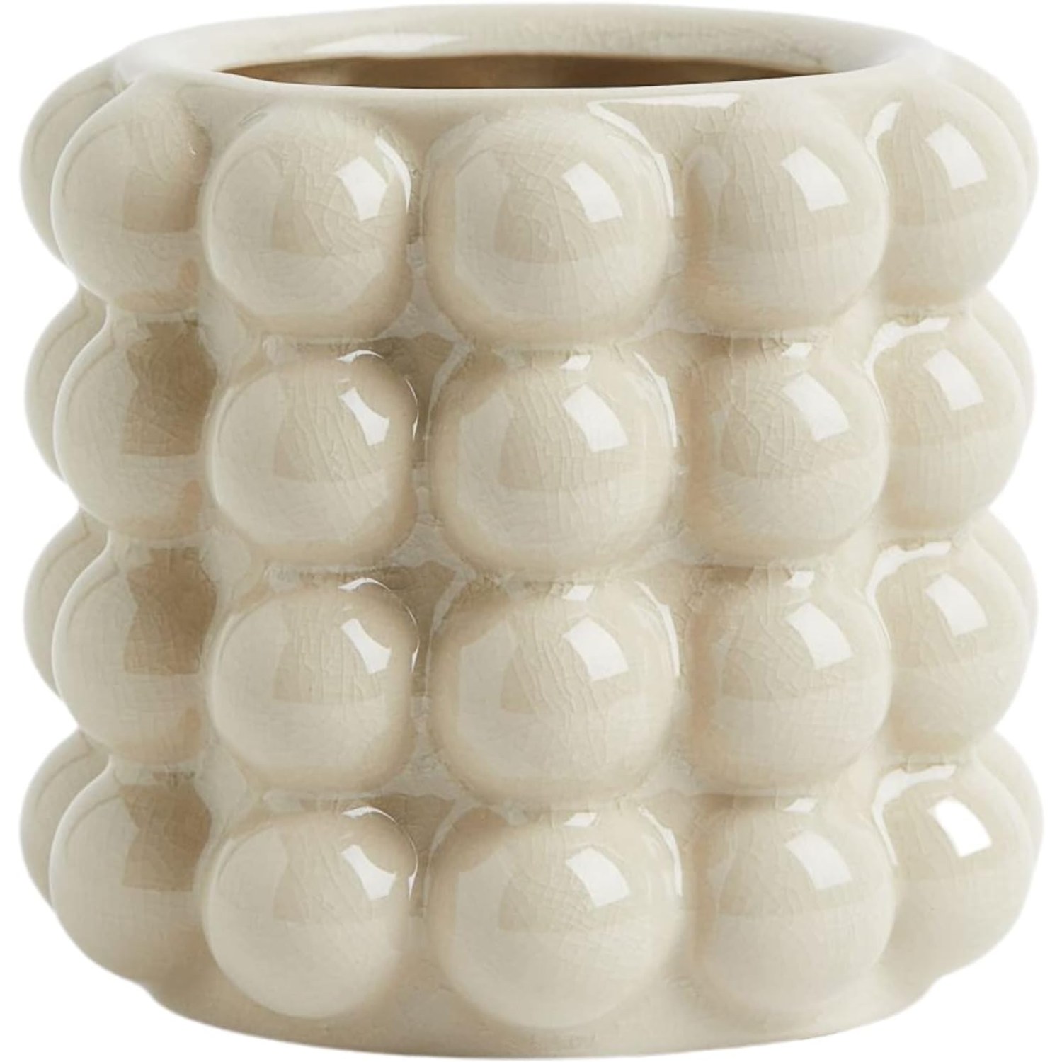 Beige Bubble Ceramic Vase (Medium)