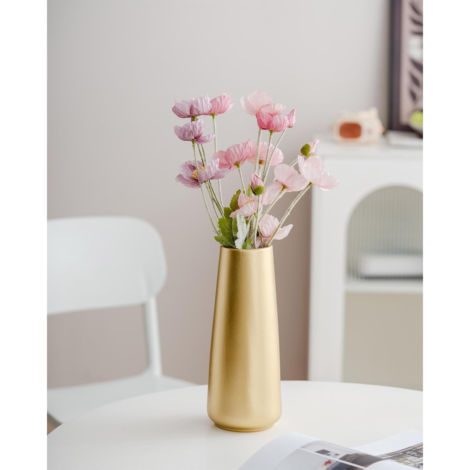 Light Gold Ceramic Vase 25 cm: image 3