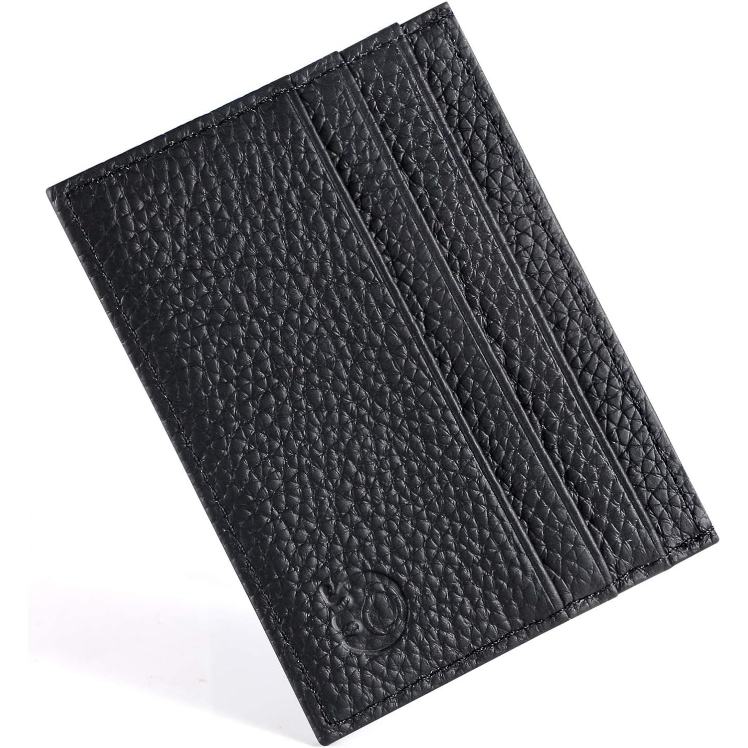 Slim Leather Card Holder with RFID Blocking