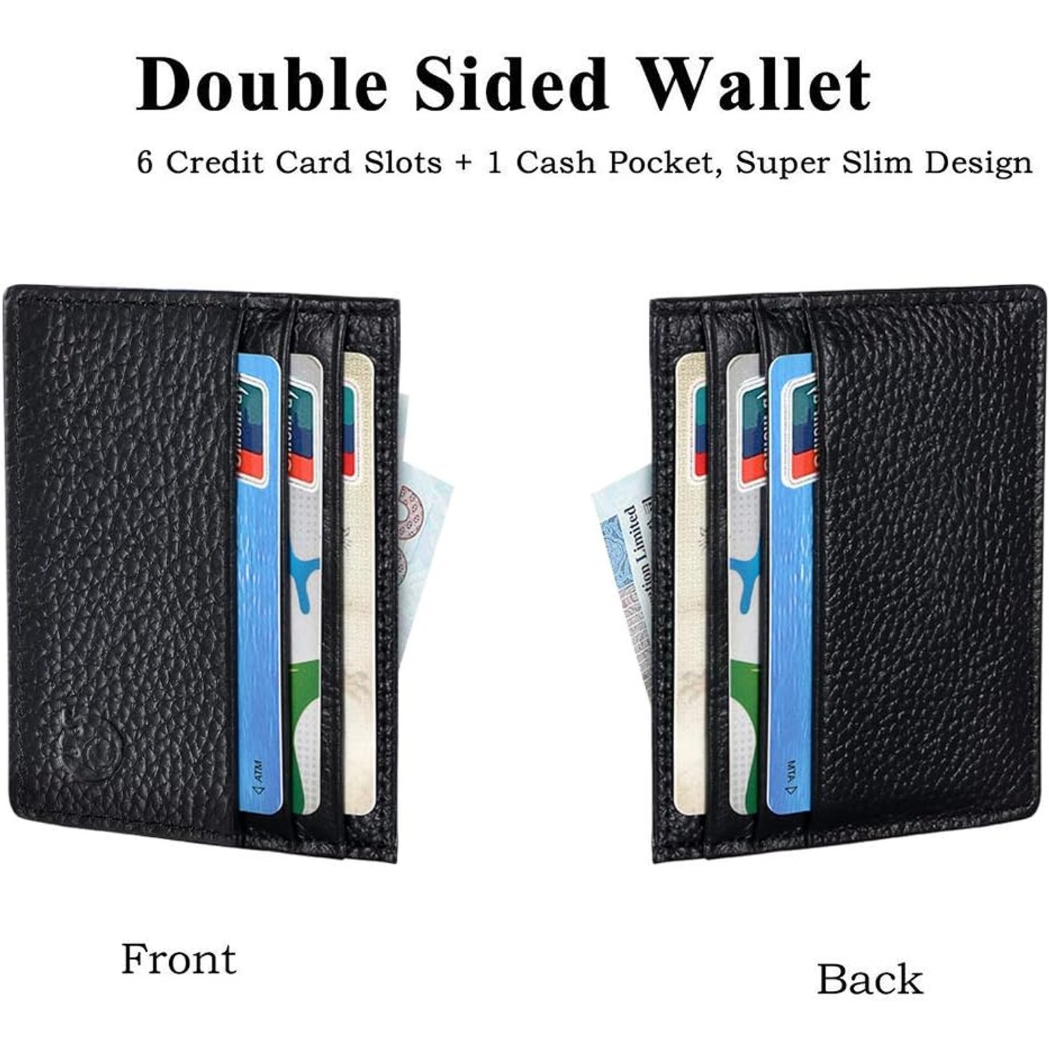 Slim Leather Card Holder with RFID Blocking: image 3