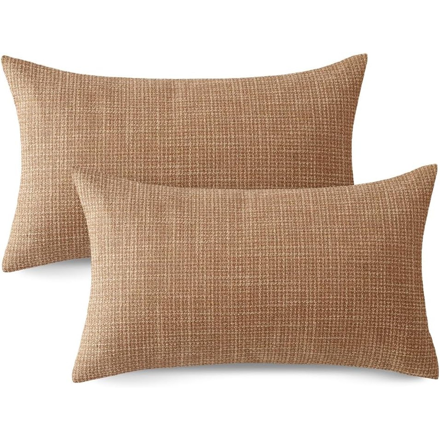 Light Brown Linen Look Cushion Covers 30 x 50 cm (Set of 2): image 8