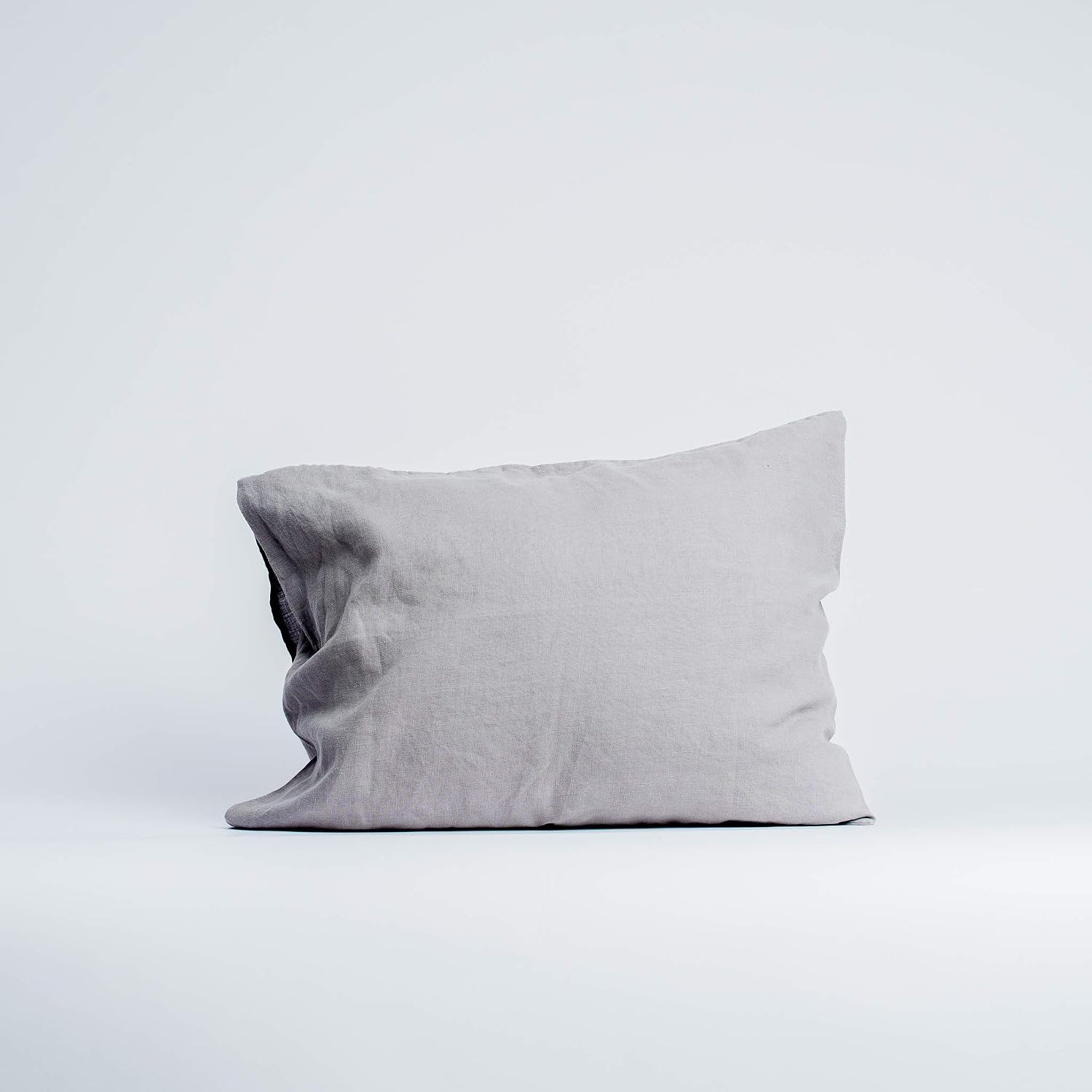 Stonewashed Linen Cushion Covers 40 cm, Light Grey, Set of 2: image 2