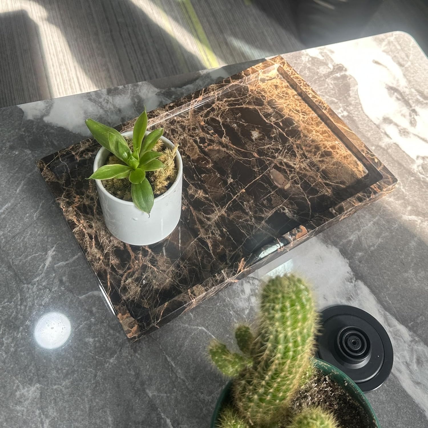 Dark Brown Marble Tray: image 4