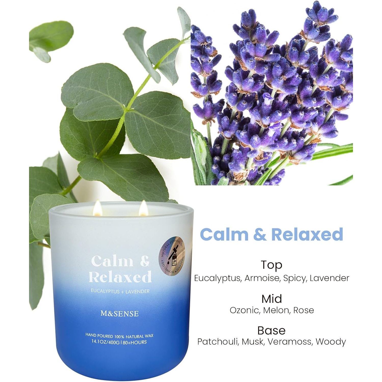 Eucalyptus Lavender Soy Candle 400 g