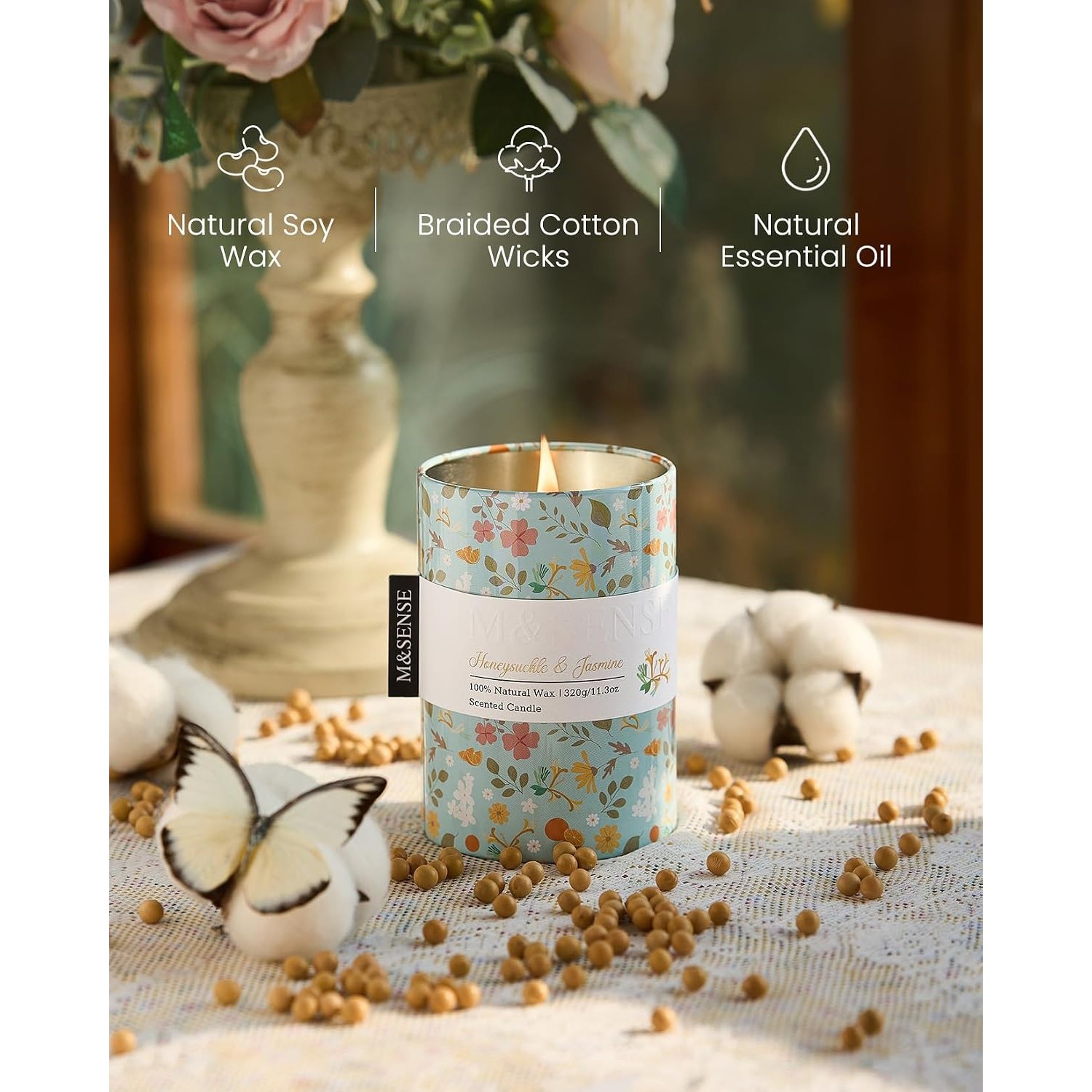 Honeysuckle Jasmine Soy Candle 320 g