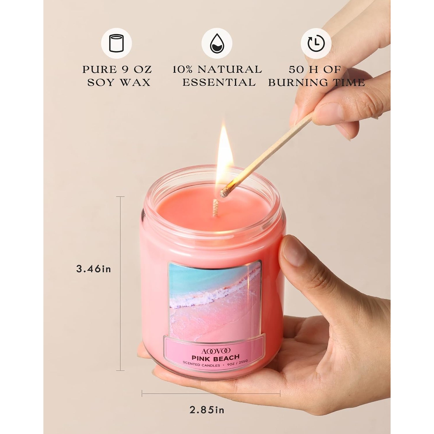 Soy Candle Gift Set, 4 Scented Candles, 1020 g Total: image 2