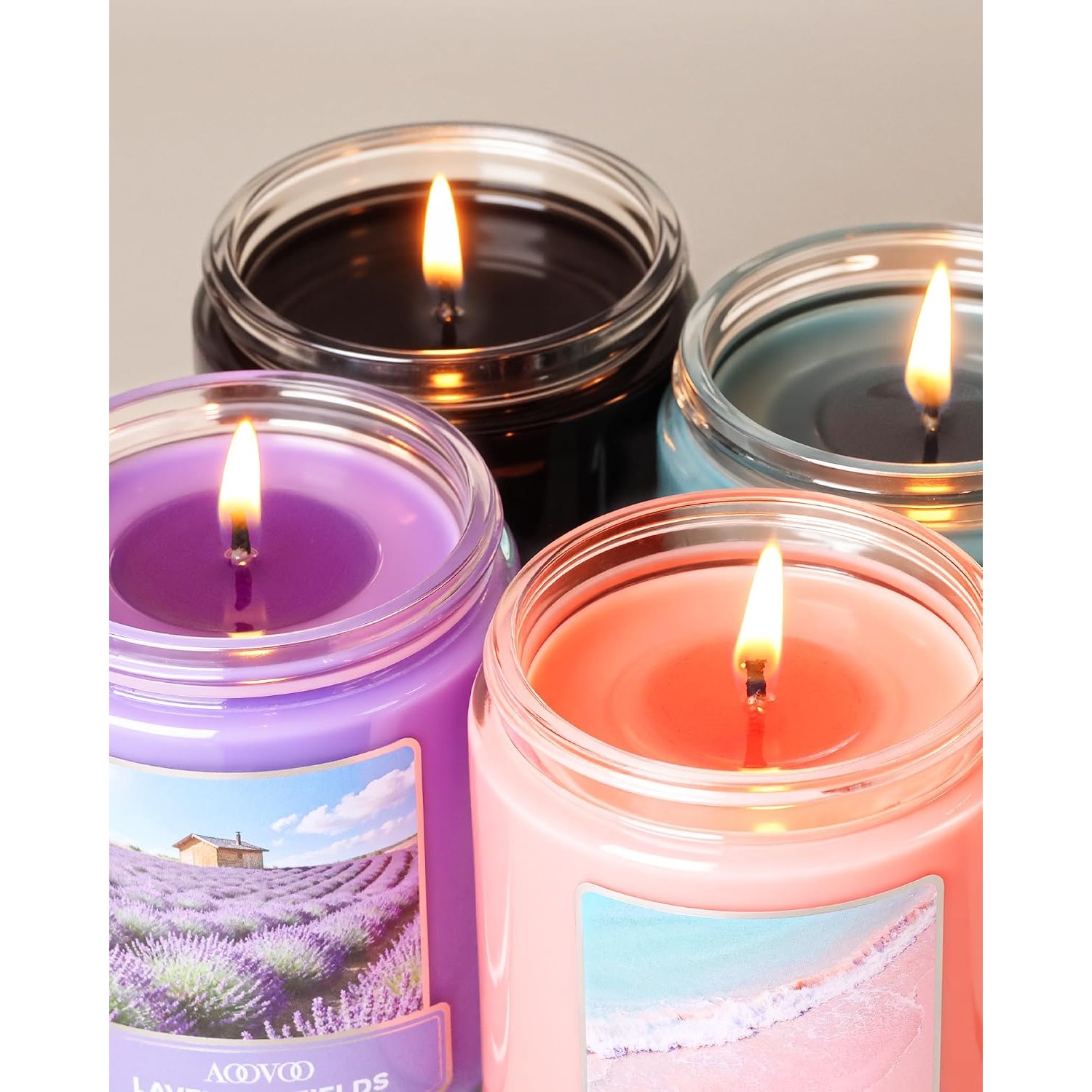Soy Candle Gift Set, 4 Scented Candles, 1020 g Total: image 3