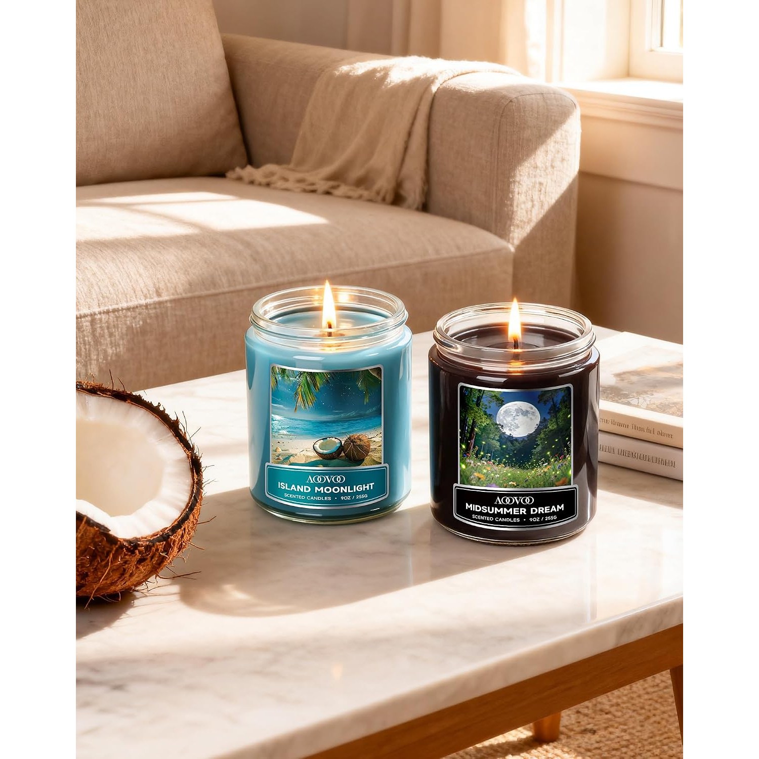 Soy Candle Gift Set, 4 Scented Candles, 1020 g Total: image 5