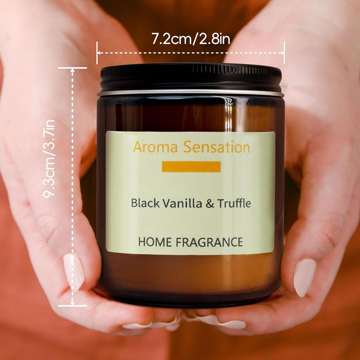 Vanilla and Truffle Soy Candle in Amber Glass, 200 g