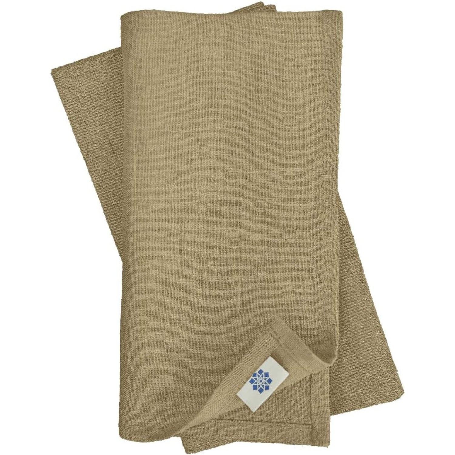 Stonewashed Linen Napkins, Set of 4, Beige 45 x 45 cm