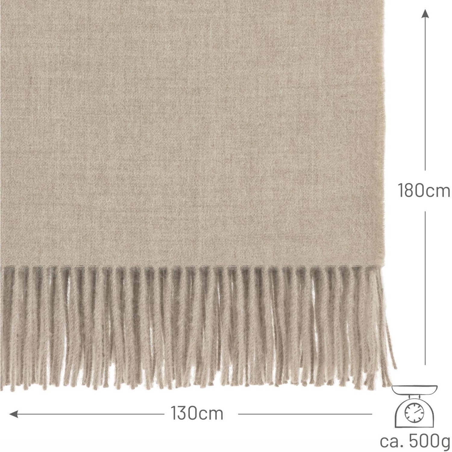 Baby Alpaca Throw Blanket 130 x 180 cm: image 2